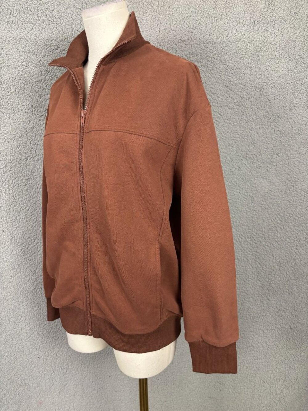 PrettyGarden Women's Full-Zip Fleece Jacket Brown Size Small New With Tags. - Picture 4 of 8